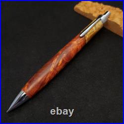 -1 handmade wooden shaft mechanical pencil, red, white, red, dark #3d5c13