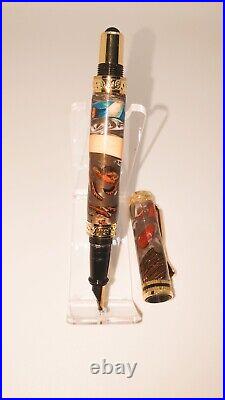 #116-12-49 Fountain Pen Handmade Stabilized Wood Writing Artwork FREE SHIPPING