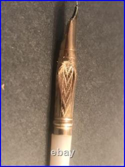 2 Antique Mother Of Pearl Dip Pen/Gold/Hand Stamp/Desk/USA C. 1930/Fountain Pen