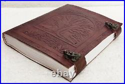 7 x 9 Inch Tree Life with 2 lock Blank Leather Journal Diary Notebook Lot of 4