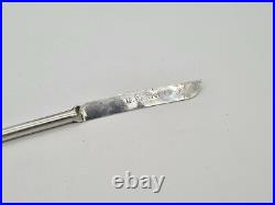 Antique Handmade Solid Silver Dip Pen and Letter Opener Combination