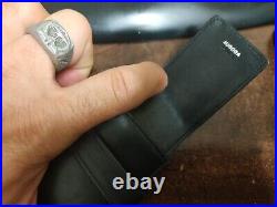 Aurora Genuine Leather 2 Pens Case Pouch Holder Fountain Ballpoint Pens
