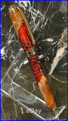 Beautiful Acrylic-Encased Pinecone Fountain Pen Hand Made by HTC Creations