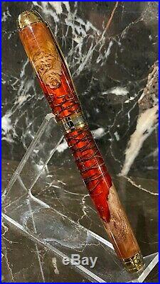 Beautiful Acrylic-Encased Pinecone Fountain Pen Hand Made by HTC Creations