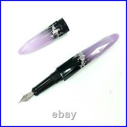 Benu Briolette Luminous Orchid Fountain Pen F Nib Unique Hand Made Notebook A6