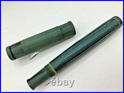 Bexley Ebonite XL Size Custom Handmade Ebonite Fountain Pen Kit Green Stripes