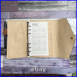 Bible Size Personal Organizer Cowhide Oil Tanned Leather Handmade