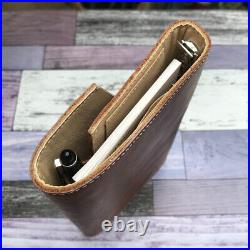 Bible Size Personal Organizer Cowhide Oil Tanned Leather Handmade
