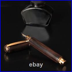 Brand new handmade fountain pen precious wood! Ebony M (medium nib)