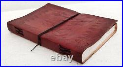 Camel pattern leather diary leather blank page notebook 10 x 7 Inch Lot of 4
