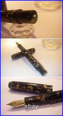 Celluloid or Ebonite fountain Pen HandMade Stylo Fluted BlancheurPens Mosaic