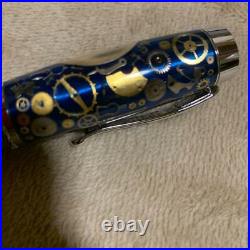 Chriselle Handmade Fountain Pen Watch Blue M Wind-up Screw Dial Cool Steampunk