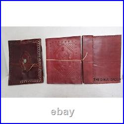 Custom Design office supply Handmade Journal Diary with leather strap closure-3