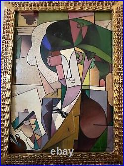 Diego Rivera Young Man With A Fountain Pen Oil On Canvas Framed Painting 85x65cm