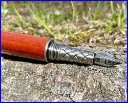 Dragon Fountain Pen Copper Bloodwood Fantasy Hardwood Hand Turned
