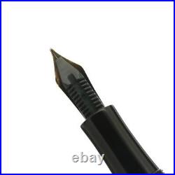 EBOYA HANDMADE Fountain Pen Ebonite 14K MF Nib with Pelikan Converter