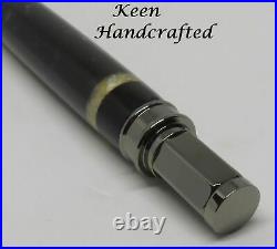 Eq Keen Handcrafted Handmade Gun Metal Magnetic Vertex Fountain Pen