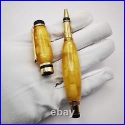 Exclusive Beautiful Vintage Handmade Natural Baltic Yellow Amber Pen 38g