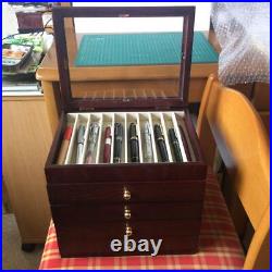 Fountain Pen Collection Display Case Wooden 5 Tiers 50 Pens Retro Style