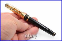 Fountain Pen Gold Swan 18 kt Golden Silver EF Nib Handmade Waterman Cartridge