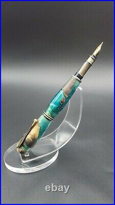 Fountain Pen Handmade With Burl Wood and Resin