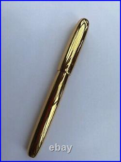 Fountain pen, clip less, handmade, Goldplated