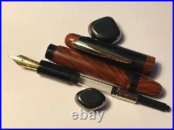Fountain pen, hand made in Ebony and Rosewood