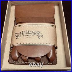 Galen leather fountain pen case holder 4 slot CH brown Rare discontinued