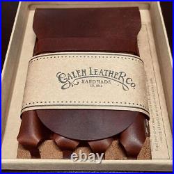 Galen leather fountain pen holder case 4 slot CH tongue brown no box New