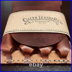 Galen leather fountain pen holder case 4 slot CH tongue brown no box New