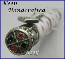 Gm Keen Handcrafted Handmade Wild Card Antique Pewter Twist Pen