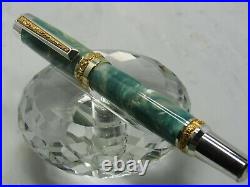 Gorgeous High Quality Handmade Cambridge Green/white Pearl Acrylic Fountain Pen