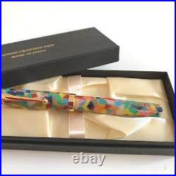 HANDMADE Fountain Pen Colorful Fine Nib VERY RARE Japan MINT