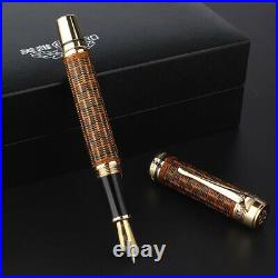 HERO H671 Handmade Fountain Pen Bamboo Weaving Skills Fine 0.5mmWriting Gift Set