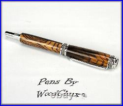 HandMade Writing Pen Ball Point Fountain Exotic Cocobolo Wood SEE VICEO 1132