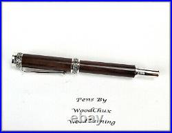 HandMade Writing Pen Ball Point Fountain Exotic Cocobolo Wood SEE VIDEO 1162a