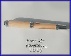 Handmade Ambrosia Maple Wood Writing Rollerball Or Fountain Pen SEE VIDEO 843a