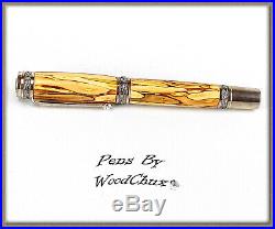 Handmade Apple Wood Writing Rollerball Or Fountain Pen Art SEE VIDEO 877a