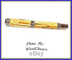 Handmade Apple Wood Writing Rollerball Or Fountain Pen Art SEE VIDEO 877a