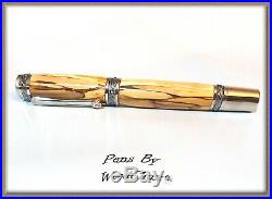 Handmade Apple Wood Writing Rollerball Or Fountain Pen Beautiful Art 877