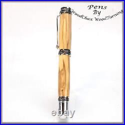 Handmade Exotic Bethlehem Olive Wood Rollerball Or Fountain Pen ART 1396a