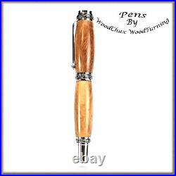 Handmade Exotic Bimble Box Burl Wood Rollerball Or Fountain Pen ART 1444