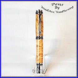 Handmade Exotic Boxelder Burl Wood Rollerball Or Fountain Pen ART 1327
