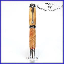 Handmade Exotic Boxelder Burl Wood Rollerball Or Fountain Pen ART 1394