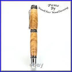 Handmade Exotic Boxelder Burl Wood Rollerball Or Fountain Pen ART 1394