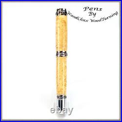 Handmade Exotic Boxelder Burl Wood Rollerball Or Fountain Pen ART 1414a