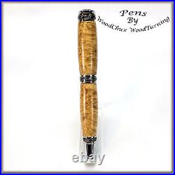 Handmade Exotic Boxelder Burl Wood Rollerball Or Fountain Pen ART 1497a