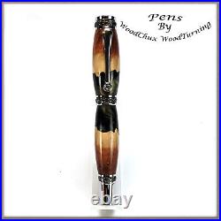 Handmade Exotic Mallee Burl Wood & Resin Rollerball Or Fountain Pen ART 1446a