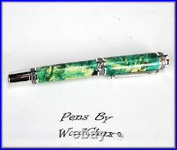 Handmade Exotic Maple Burl Wood Rollerball Or Fountain Pen ART SEE VIDEO 1140