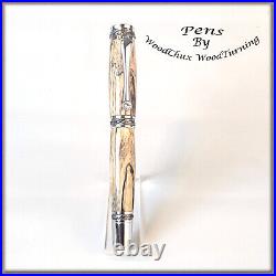 Handmade Exotic Spalted Tamarind Wood Rollerball Or Fountain Pen ART 1328